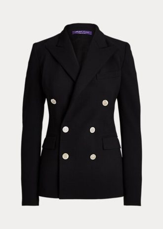 Svarta Ralph Lauren Camden ullblandningsjackor för kvinnor