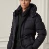 Svarta Ralph Lauren Cameron dunjackor i ullblandning för män Svarta Ralph Lauren Cameron dunjackor i ullblandning för män