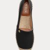 Svarta Ralph Lauren Cameryn IV tumlade läderskor för kvinnor Svarta Ralph Lauren Cameryn IV tumlade läderskor för kvinnor