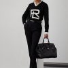 Svarta Ralph Lauren Clancy långa Gabardine byxor i ull Svarta Ralph Lauren Clancy långa Gabardine byxor i ull