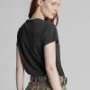 Svarta Ralph Lauren Cotton Jersey T-shirts med rund hals för kvinnor Svarta Ralph Lauren Cotton Jersey T-shirts med rund hals för kvinnor