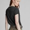 Svarta Ralph Lauren Cotton Jersey T-shirts med rund hals för kvinnor Svarta Ralph Lauren Cotton Jersey T-shirts med rund hals för kvinnor