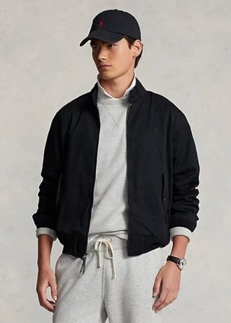 Svarta Ralph Lauren Cotton Twill jackor för män