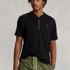 Svarta Ralph Lauren Custom Slim Fit Performance Jersey T-shirts för män Svarta Ralph Lauren Custom Slim Fit Performance Jersey T-shirts för män