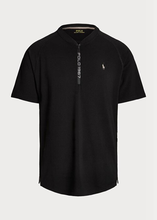 Svarta Ralph Lauren Custom Slim Fit Performance Jersey T-shirts för män Svarta Ralph Lauren Custom Slim Fit Performance Jersey T-shirts för män