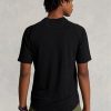 Svarta Ralph Lauren Custom Slim Fit Performance Jersey T-shirts för män Svarta Ralph Lauren Custom Slim Fit Performance Jersey T-shirts för män