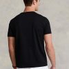 Svarta Ralph Lauren Custom Slim Fit T-shirts med rund hals för män Svarta Ralph Lauren Custom Slim Fit T-shirts med rund hals för män