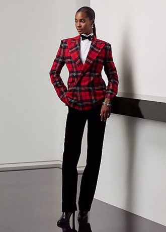 Svarta Ralph Lauren Declynn sammetsbyxor för kvinnor