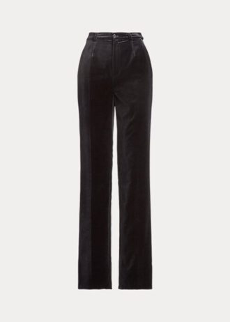 Svarta Ralph Lauren Declynn sammetsbyxor för kvinnor