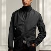 Svarta Ralph Lauren Drayton Bomberjackor i bomullsblandning för män Svarta Ralph Lauren Drayton Bomberjackor i bomullsblandning för män