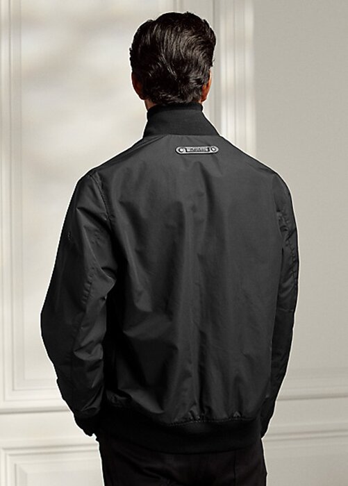 Svarta Ralph Lauren Drayton Bomberjackor i bomullsblandning för män Svarta Ralph Lauren Drayton Bomberjackor i bomullsblandning för män