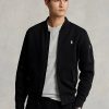 Svarta Ralph Lauren dubbelstickade bomberjackor för män Svarta Ralph Lauren dubbelstickade bomberjackor för män