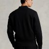 Svarta Ralph Lauren dubbelstickade bomberjackor för män Svarta Ralph Lauren dubbelstickade bomberjackor för män