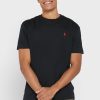 Svarta Ralph Lauren Essential T-shirts med rund hals för män Svarta Ralph Lauren Essential T-shirts med rund hals för män