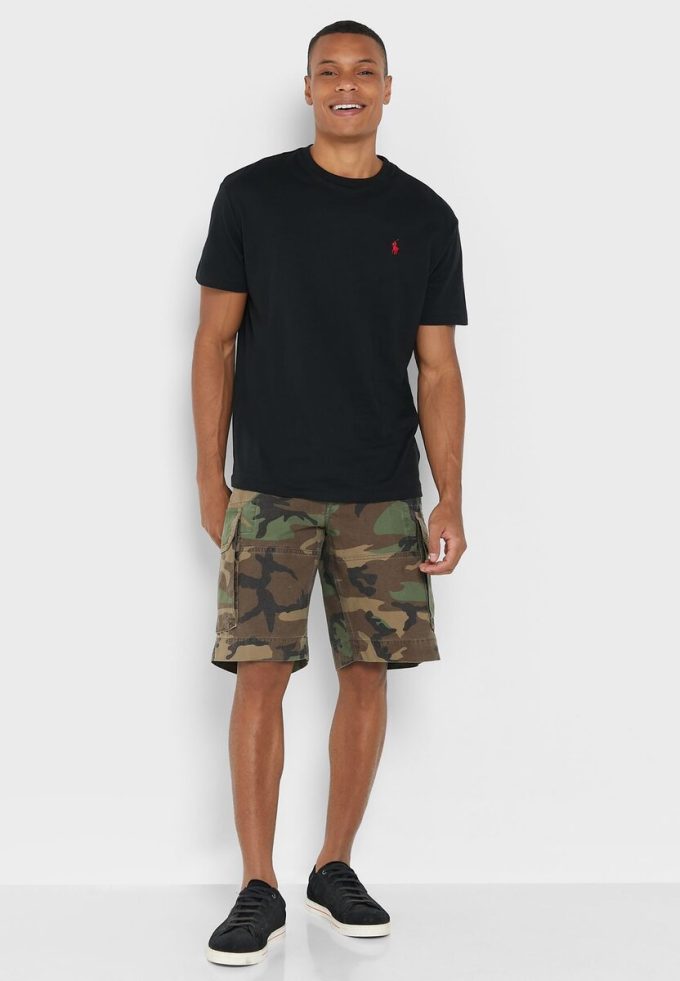 Svarta Ralph Lauren Essential T-shirts med rund hals för män Svarta Ralph Lauren Essential T-shirts med rund hals för män