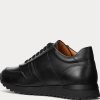Svarta Ralph Lauren Ethan Sneakers i kalvskinn för män Svarta Ralph Lauren Ethan Sneakers i kalvskinn för män