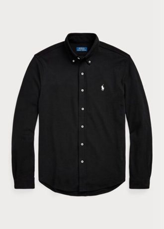 Svarta Ralph Lauren fjäderviktiga meshskjortor för män Svarta Ralph Lauren fjäderviktiga meshskjortor för män
