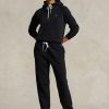 Svarta Ralph Lauren fleecefriidrottsbyxor för kvinnor Svarta Ralph Lauren fleecefriidrottsbyxor för kvinnor