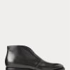 Svarta Ralph Lauren Frasco Calfskinn Chelsea-stövlar för män Svarta Ralph Lauren Frasco Calfskinn Chelsea-stövlar för män