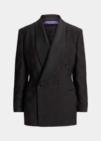 Svarta Ralph Lauren Gregory Jacquard Smokingjackor för kvinnor