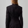 Svarta Ralph Lauren Gregory Jacquard Smokingjackor för kvinnor Svarta Ralph Lauren Gregory Jacquard Smokingjackor för kvinnor