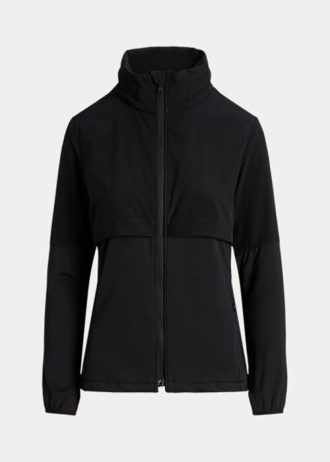 Svarta Ralph Lauren Hybrid-jackor med packbar huva för kvinnor