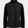 Svarta Ralph Lauren hybridjackor med full dragkedja för kvinnor Svarta Ralph Lauren hybridjackor med full dragkedja för kvinnor