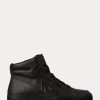 Svarta Ralph Lauren Jaemyn Calfskin High-Top Sneakers för kvinnor Svarta Ralph Lauren Jaemyn Calfskin High-Top Sneakers för kvinnor