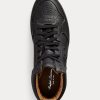 Svarta Ralph Lauren Jaemyn Calfskin High-Top Sneakers för kvinnor Svarta Ralph Lauren Jaemyn Calfskin High-Top Sneakers för kvinnor