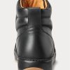 Svarta Ralph Lauren Jaemyn Calfskin High-Top Sneakers för män Svarta Ralph Lauren Jaemyn Calfskin High-Top Sneakers för män