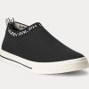 Svarta Ralph Lauren Jordyn Slip-On Sneakers för kvinnor Svarta Ralph Lauren Jordyn Slip-On Sneakers för kvinnor