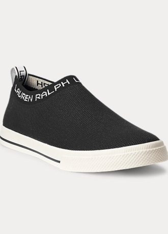 Svarta Ralph Lauren Jordyn Slip-On Sneakers för kvinnor