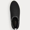 Svarta Ralph Lauren Jordyn Slip-On Sneakers för kvinnor Svarta Ralph Lauren Jordyn Slip-On Sneakers för kvinnor