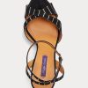 Svarta Ralph Lauren Kandice-sandaler i get-mocka för kvinnor Svarta Ralph Lauren Kandice-sandaler i get-mocka för kvinnor