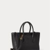 Svarta Ralph Lauren läder mini Sloane väskor för kvinnor Svarta Ralph Lauren läder mini Sloane väskor för kvinnor