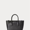 Svarta Ralph Lauren läder mini Sloane väskor för kvinnor Svarta Ralph Lauren läder mini Sloane väskor för kvinnor