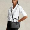 Svarta Ralph Lauren läder mini Sloane väskor för kvinnor Svarta Ralph Lauren läder mini Sloane väskor för kvinnor