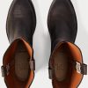 Svarta Ralph Lauren läderstövlar för män Svarta Ralph Lauren läderstövlar för män