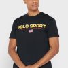 Svarta Ralph Lauren logotyp T-shirts med rund hals för män