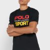 Svarta Ralph Lauren logotyp T-shirts med rund hals för män