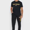 Svarta Ralph Lauren logotyp T-shirts med rund hals för män