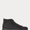 Svarta Ralph Lauren Mayport Canvas Sneakers för män Svarta Ralph Lauren Mayport Canvas Sneakers för män