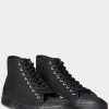 Svarta Ralph Lauren Mayport Canvas Sneakers för män Svarta Ralph Lauren Mayport Canvas Sneakers för män