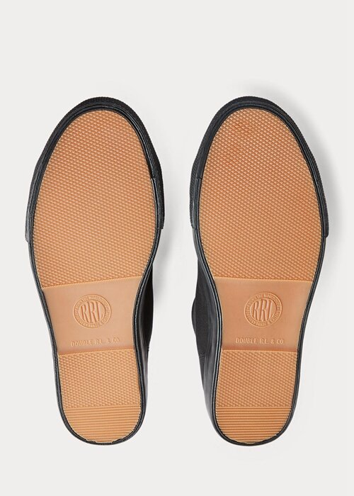 Svarta Ralph Lauren Mayport Canvas Sneakers för män Svarta Ralph Lauren Mayport Canvas Sneakers för män