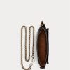 Svarta Ralph Lauren Mini Sloane Crossbody-väskor i läder för kvinnor Svarta Ralph Lauren Mini Sloane Crossbody-väskor i läder för kvinnor