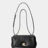 Svarta Ralph Lauren Nappa Läder Medium Axelväskor för kvinnor Svarta Ralph Lauren Nappa Läder Medium Axelväskor för kvinnor
