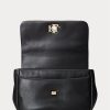 Svarta Ralph Lauren Nappa Läder Medium Axelväskor för kvinnor Svarta Ralph Lauren Nappa Läder Medium Axelväskor för kvinnor