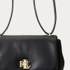 Svarta Ralph Lauren Nappa Läder Medium Axelväskor för kvinnor Svarta Ralph Lauren Nappa Läder Medium Axelväskor för kvinnor
