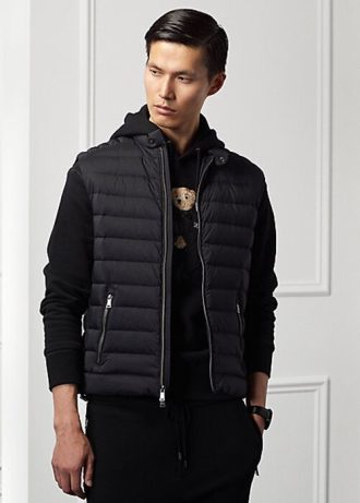 Svarta Ralph Lauren Otis jackor med mockaskjorta för män