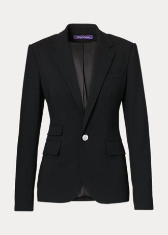 Svarta Ralph Lauren Parker jackor i stretch ull för kvinnor